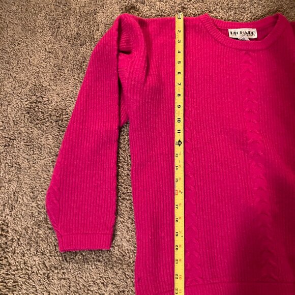 Lot of Two (2) Richard & Co. Women's Lambs Wool SWEATERS, Pink + Red, Sz. L-XL - Picture 3 of 8